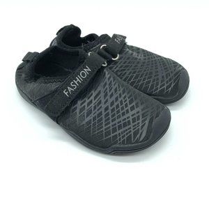 AMV Toddler Boys Girls Water Shoes Slip On Fabric Striped Black US Size 10